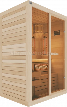 Двухместная комбинированная сауна Comfort из кедра